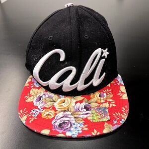 California Hat CALI Cap Hat Floral Snap Back Baseball Cap Adjustable Embroidered